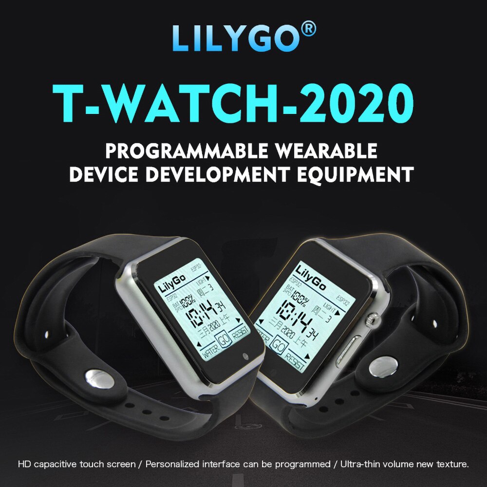 LILYGO T-Watch ESP32 Smartwatch - 1.54" Touch Display, Programmable Wearable