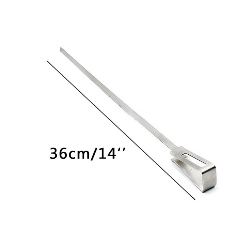 Stainless Steel BBQ Skewers Barbecue Cooking Grilling Kabob Kebab Iron Flat Fork Needle Kitchen Outdoors BBQ Tools Utensils