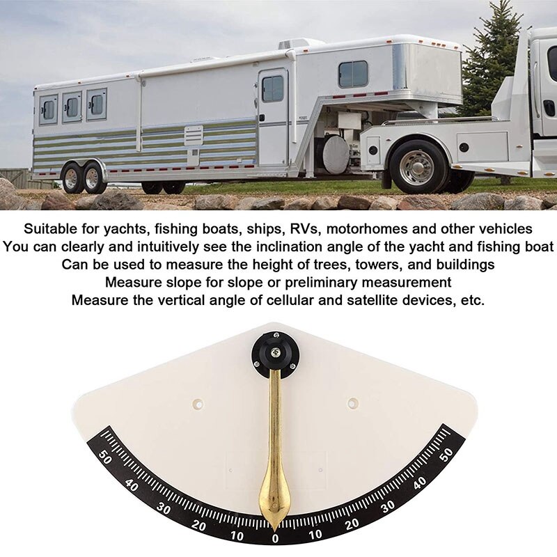 Inclinometer Marine Clinometer Level Inclinometer Angle Finder Instrument for Ships Boats Yachts RVs Nautical Clinometer