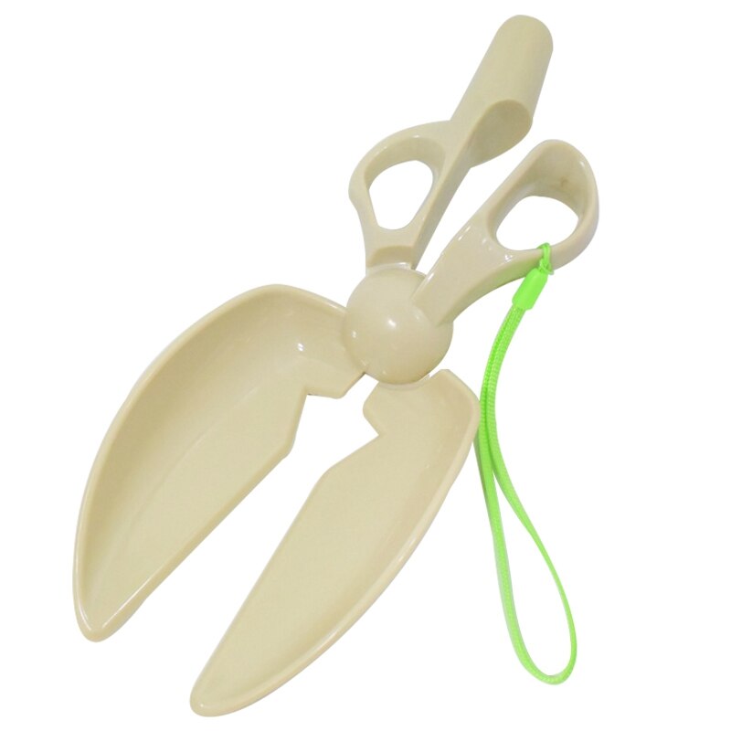 Pince à merde en plastique pour chien et chat, en forme de ciseaux, ramassage des déchets, ramassage des excréments, outils de nettoyage propres, fournitures pour animaux de compagnie: Yellow