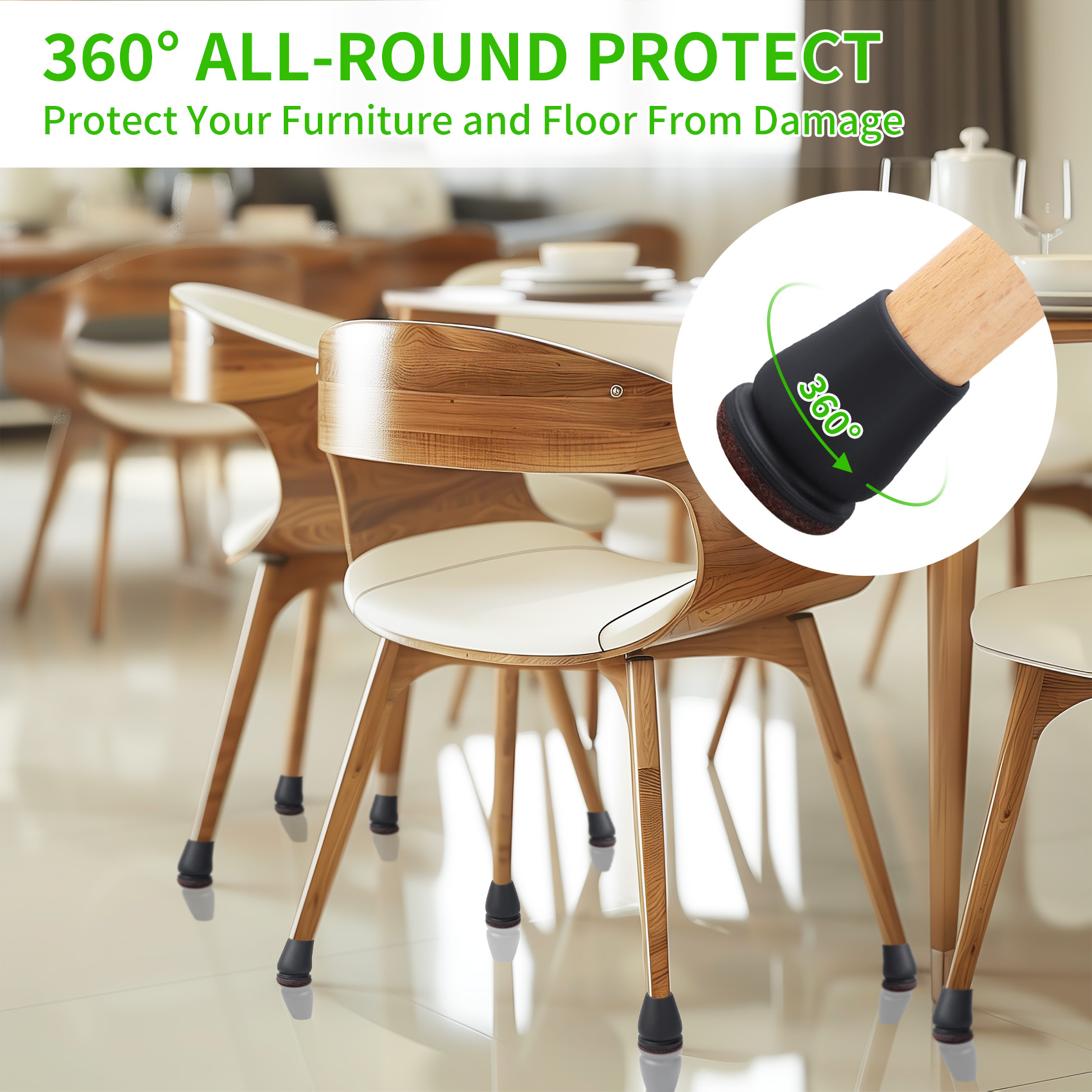 16 STKS Siliconen Stoelpoten Pads Antislip Vilt Stoel Voeten Caps Meubels Vloerbeschermers Geen Krassen Verminderen Lawaai Home Decor
