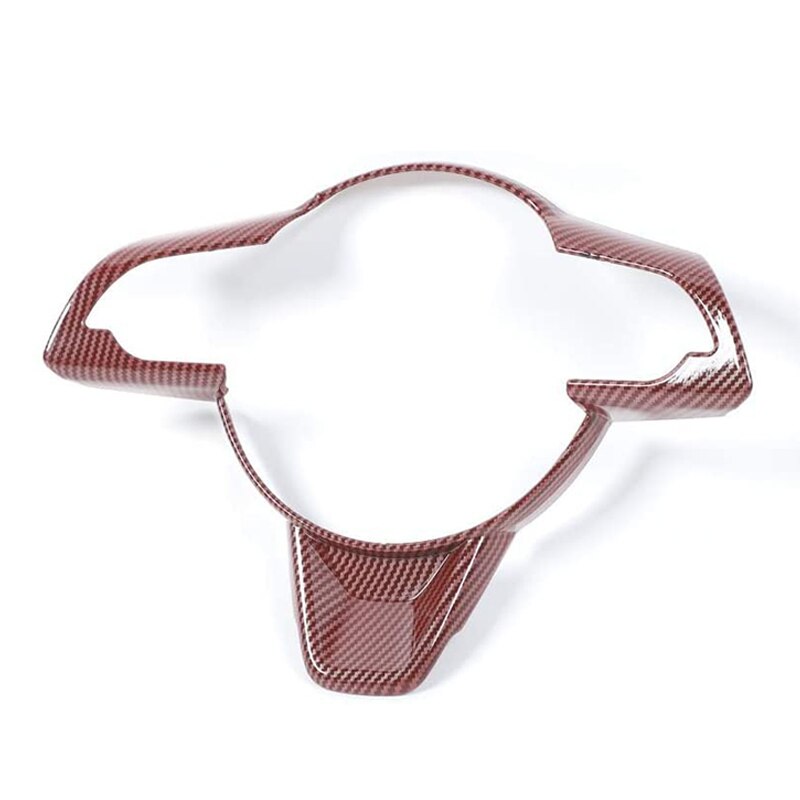 for Suzuki Jimny Car Carbon Fiber Steering Wheel Panel Decoration Cover Trim Frame Sticker Accessories