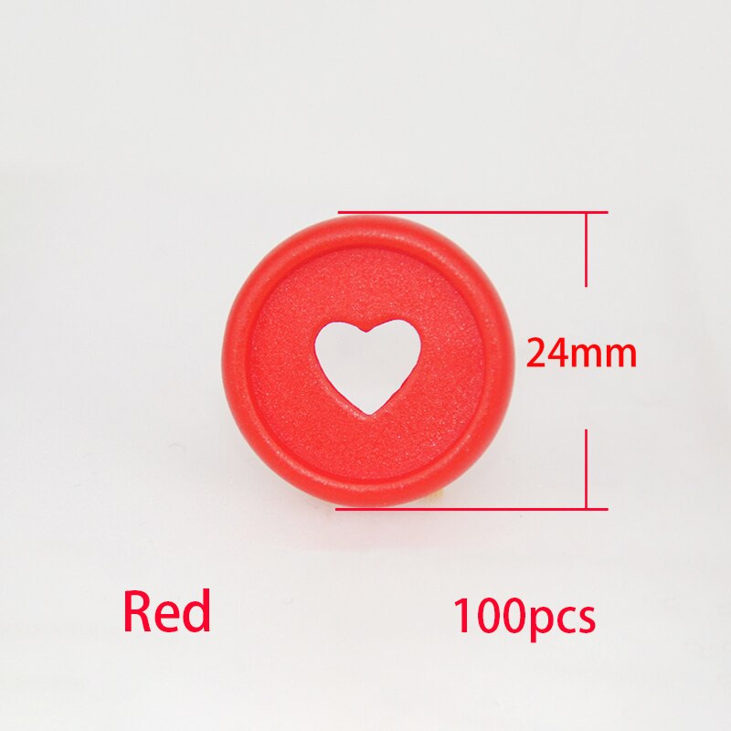 100Pcs Paddestoel Binding Discs Planner Bindmiddel Knop Paddestoel Disc Bindmiddel 24Mm Notebook Binder Ring Diy Scrapbook Schoolbenodigdheden: Red-100pcs