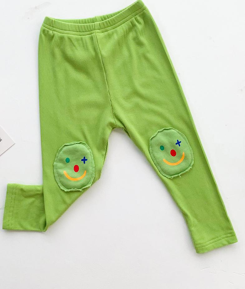 Pantalon Long pour bébé, Style, dessin animé, Patchwork, couleur unie, en coton, vêtements pour filles de 0 à 24 mois, automne 2022: green / 24M