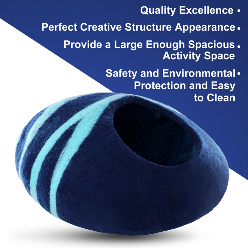 Grotta per gatti di grandi dimensioni in lana naturale ecologica realizzata a mano premio per interni accoglienti a scomparsa durevoli caldi in inverno perfetti