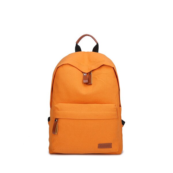 Scione Frauen Mini Reise Rucksack Taschen Für Frauen Einfarbig lässig Leinwand Tasche Schule Taschen Für Teenager Mädchen: Orange