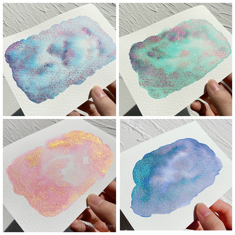 Supervision glimmer lagdelt akvarel pigment 10 farver 1ml perleskinnende kamæleon nedbør farve mester maleri kunst forsyninger