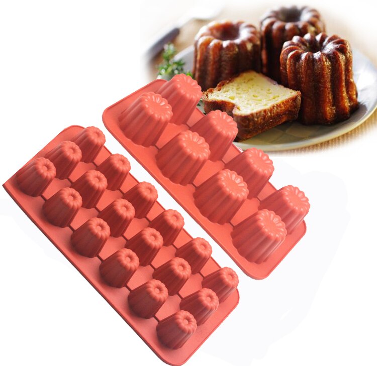 8/18 hulrum silikone form canneles bordelais riflet kageform muffin cupcake bageplade dessert wienerbrød kage dekorationsværktøj