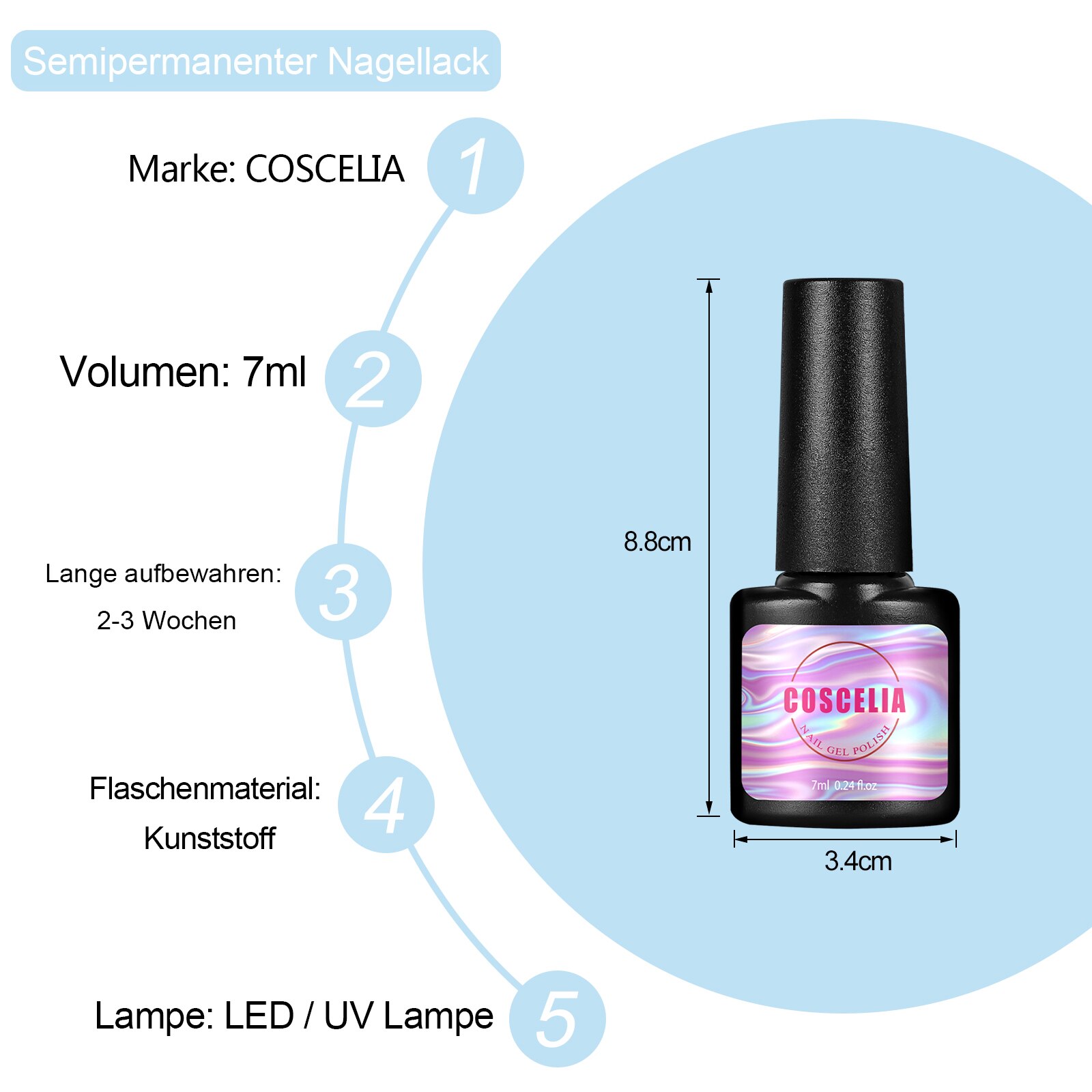 COSCELIA-Juego de esmaltes en Gel para uñas, conjunto de manicura con lámpara LED UV, barniz híbrido semipermanente, herramientas de para decoración de uñas kit uñas semipermanente con lampara with torno uñas
