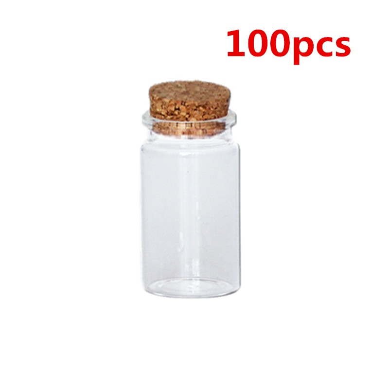 20 st /40 st /100 st 6ml 22*35mm mini glasburk pärlbehållare önskar flaskor flaskor med korkpropp klara glasburkar och lock
