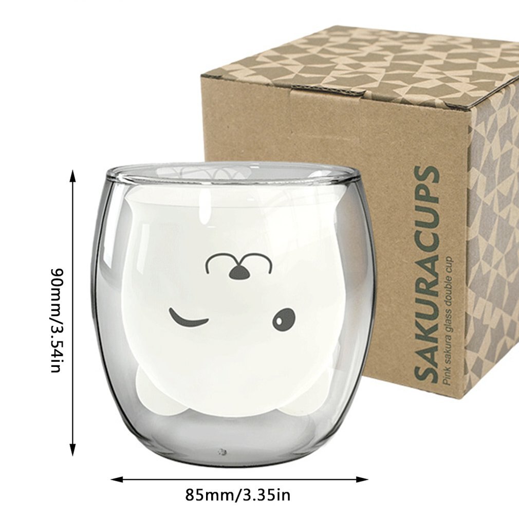 Cartoon Leuke Melk Mok Kat Klauw Beer Varken Double Wall Cup Koffie Mok Student Water Fles Rode Wijn Glas kinderen