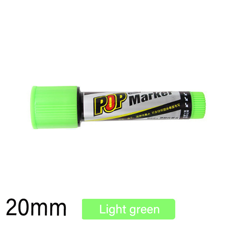 20mm vandtætte permanent markør plakat pen reklame pen farve maling alkohol fiber pen pop grafisk skitse pen kunst forsyninger: 20mm lysegrøn