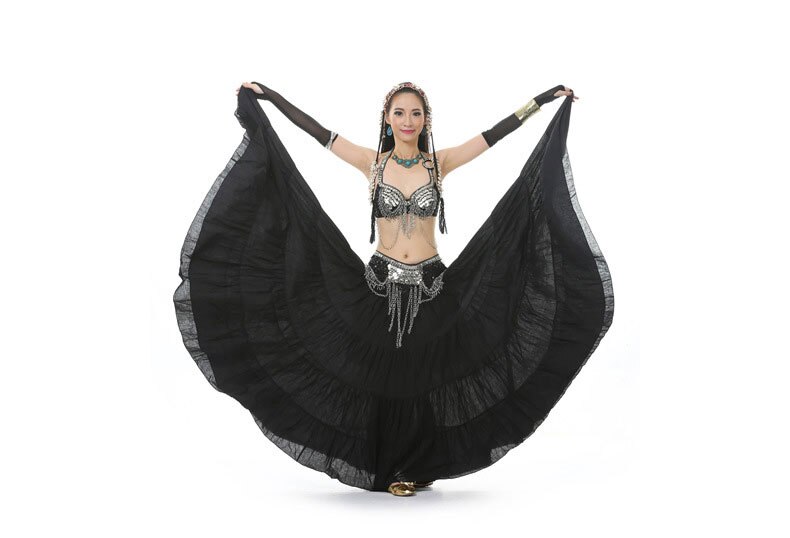 Falda larga de gitana para mujer, falda de danza del vientre, falda Tribal para danza del vientre de 16 metros, falda de ATS, Ropa de baile para adultos