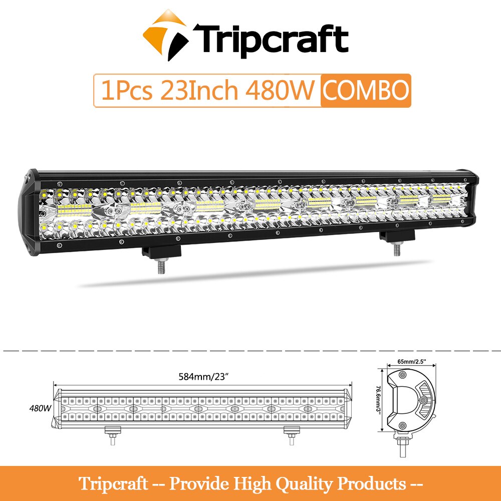 Tripcraft 3 rzędy listwa LED 4 - 28 Cal listwa świetlna LED LED światło robocze do ciągnika samochodowego łódź OffRoad 4x4 ciężarówka SUV ATV jazda 12V 24V