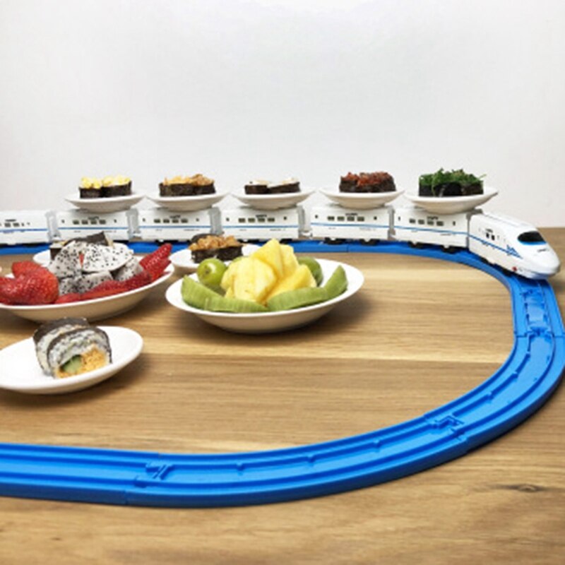 Huishoudelijke Mini Transportband Sushi Speelgoed Trein Elektrische Spoor Transportband Roterende Tafel
