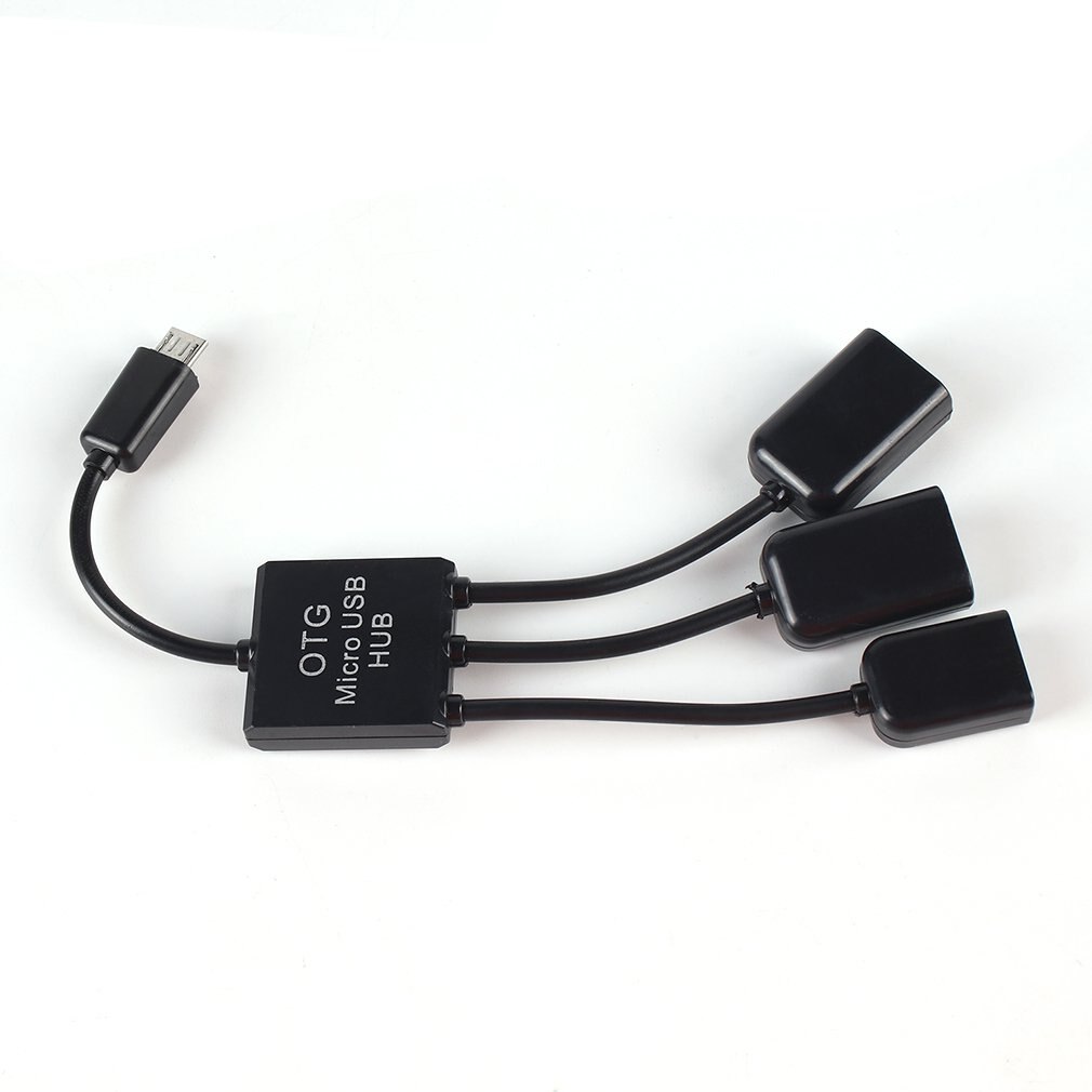 USB OTG conector Hub Splitter 3in1 Micro USB de alimentación de carga concentrador cables OTG para Smartphone Tablet PC Cable USB de datos OTG
