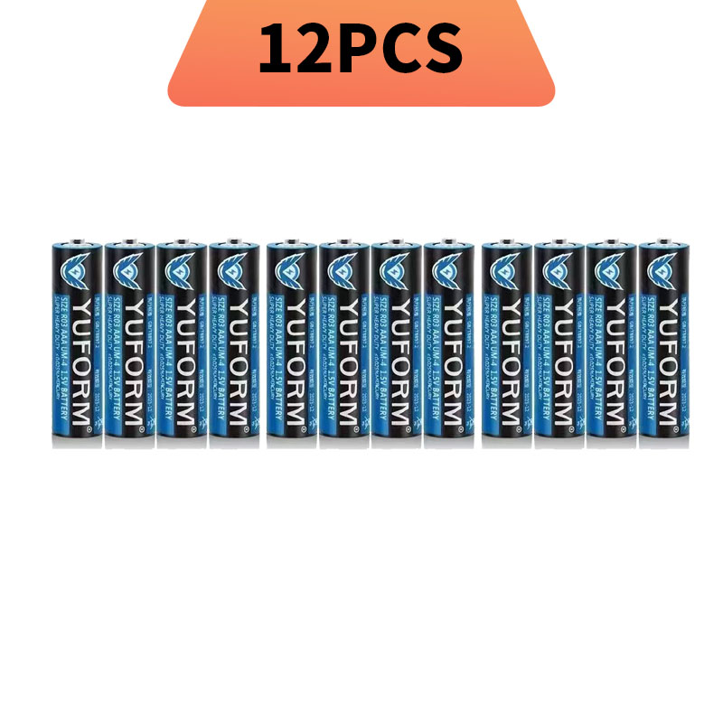 AAA Kul-Zink Batterier 1.5V - 4-100 stk Pakker - Økonomisk Strøm til Fjernbetjening, Ur, Legetøj: Beige