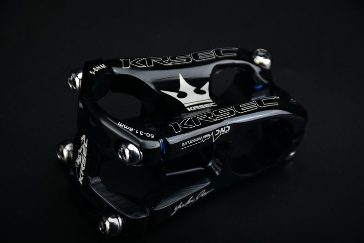 Mountainbike mtb stammar am/xc/dh stamcykel aluminium cykel cykel delar stam 50mm: Svart