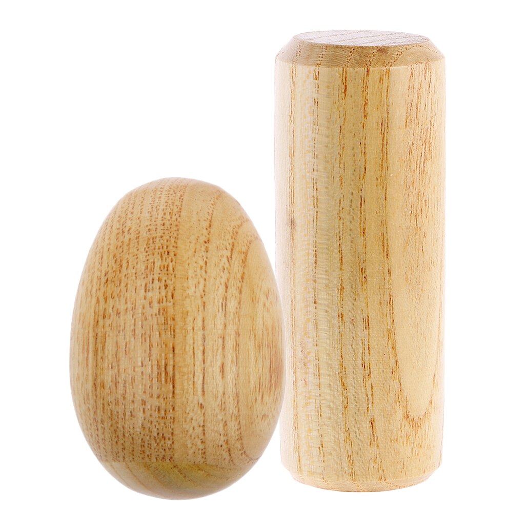 Instrument de musique Maraca rond en bois, avec œuf de sable, Percussions pour bébé