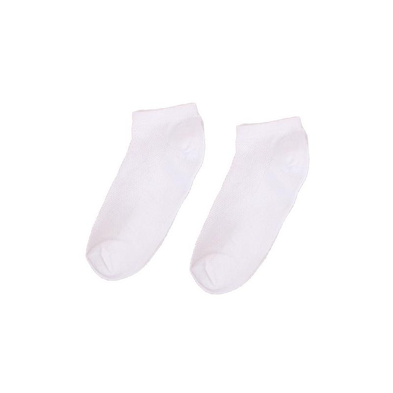 1 Pair Cotton Socks White Black Gray Short Sock Girl Boys Sports Soft Socks Fitness Boat Autumn Winter Unisex Mesh Shallow Sock: White