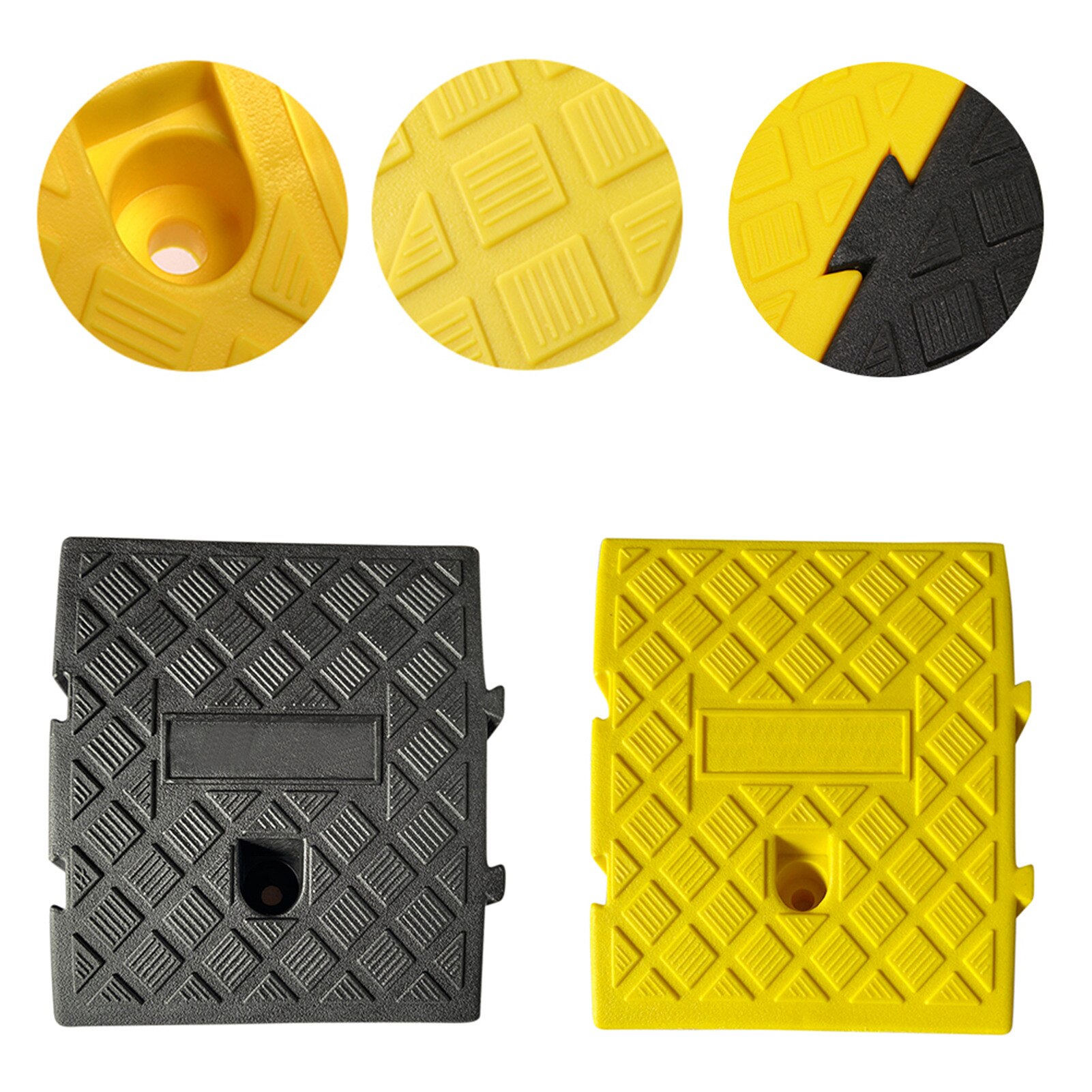 Portable Lightweight Curb Ramps Heavy Duty Plastic Threshold Ramp Mat Pad Car Trailer Truck Bike Motorcycle Wheelchair Curb Ramp