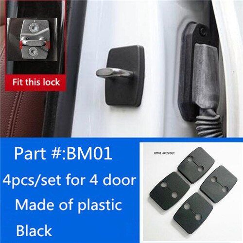 Decorative cover FOR BMW Mini convertible door lock 4 PCS buckle mini cooper clubman COUNTRYMAN PACEMAN JCW COOPERS: B type Plastic BM01