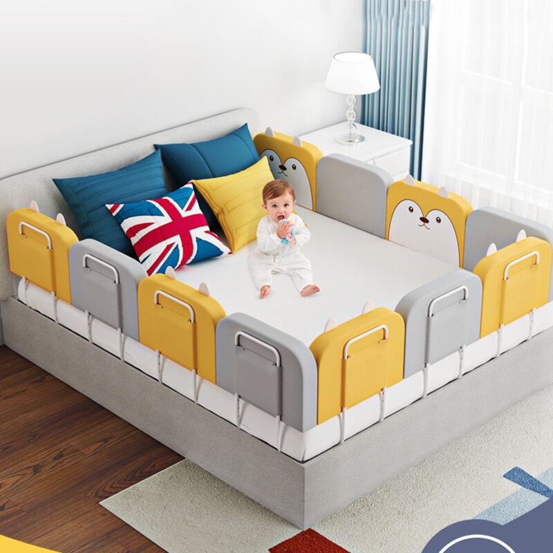 Hoogte Verstelbare Anti-Collision Vangrail Babys Bed Hek Bed Algemene Zachte Gate Wieg Rail Barrière Voor Bed Baby Bed rail Guard