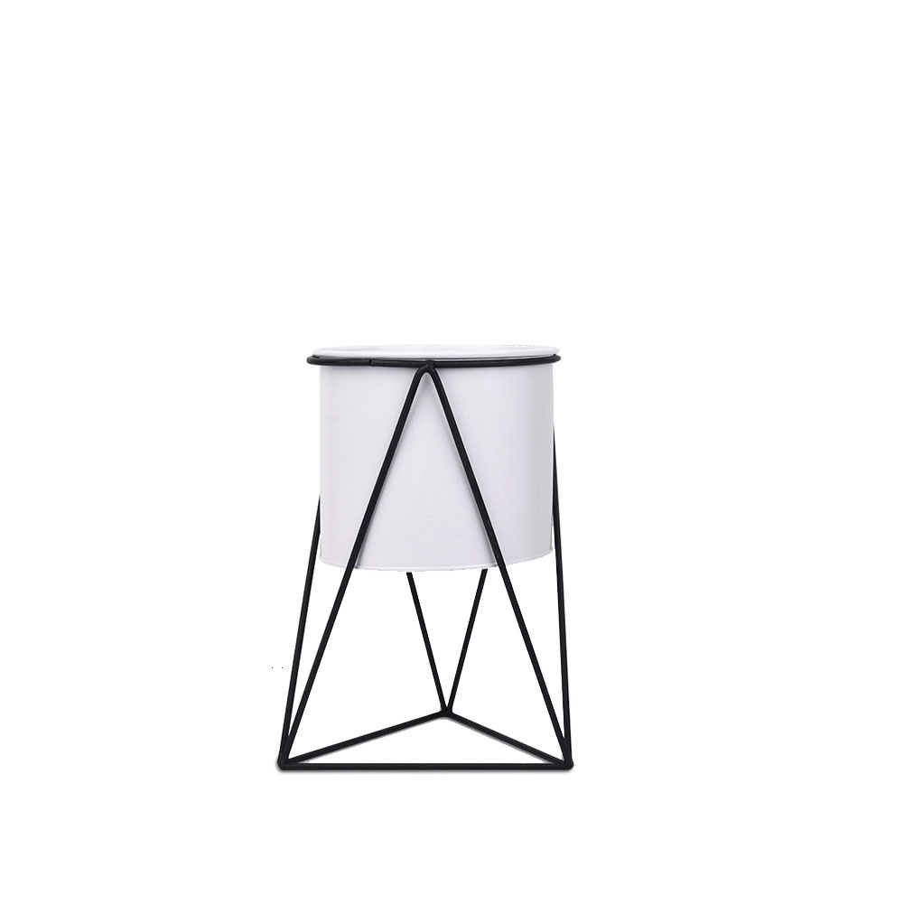 nordisch Stil Geometrische Eisen Blumentopf Stehen Vase Dreieck Kreative Hause Garten Sukkulenten Grün Pflanzen Halfter Gestell: Weiß / Groß