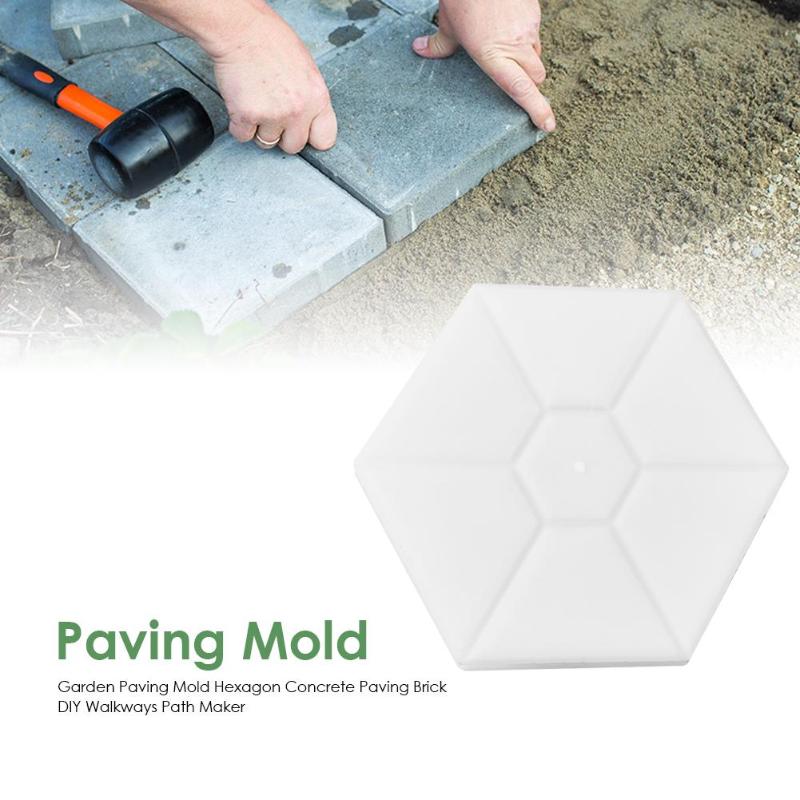 12.5×4cm Garden Paving Molds Hexagon Pavement Mold Concrete Paving Brick DIY Walkways Path Maker Mould for Garden Buildings