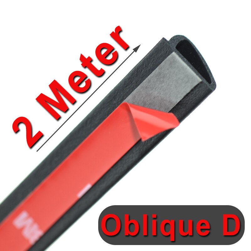 Auto Deur Afdichting Auto Afdichting Helling D Auto Deur Rubber Strip Edge Trim Rubberen Afdichting Voor Auto 'S Scratchproof Deurrubbers auto Accessoires: 2 Meters