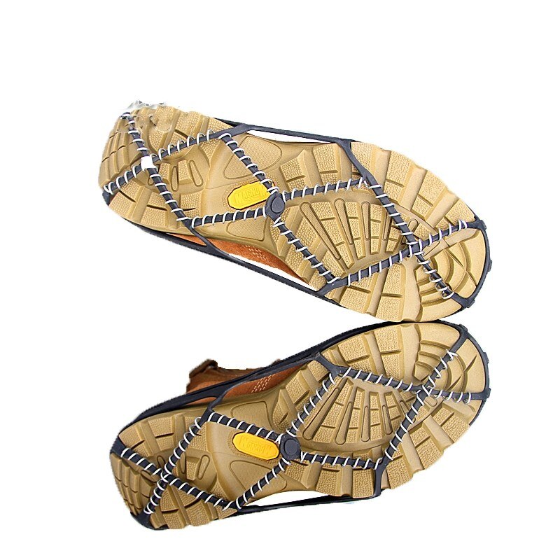 1 par de garra para nieve Ice, zapatos elásticos antideslizantes profesionales, botas, pinchos, agarres para zapatos, crampones para exteriores, Unisex