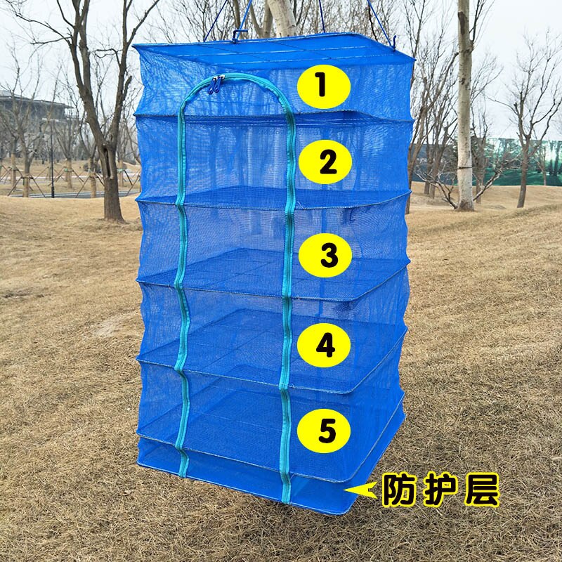 Hanging Drying Mesh Folding Fish Net Vegetable Anti Fly Cage 5 Layer fishing tools and equipment