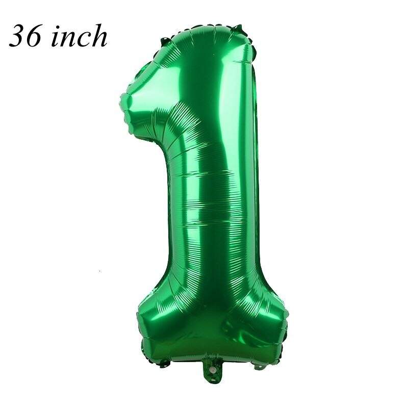 1 Set Of Farm Green Theme Engineering Car Happy Birthday Banner Tractor Party Decoration Truck Excavator Balloon Cake Topper: 36 inch dark green 1