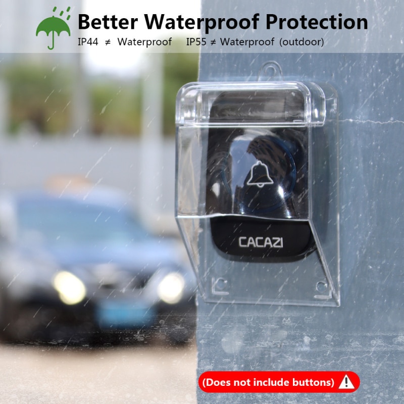 Doorbell Self Powered Waterproof Wireless DoorBell Door Bell Night Light No Battery EU Plug Smart Home 1 2 Button 1 2 Receiver
