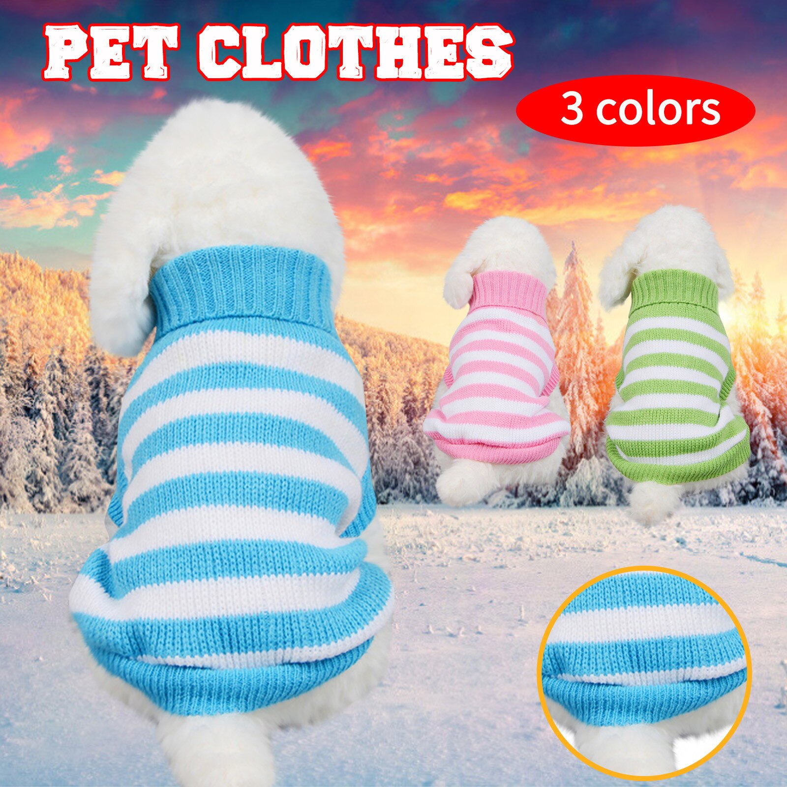Pull à rayures pour animaux de compagnie, tendance, , coloré, pour chien, vêtements d'extérieur, 25 #