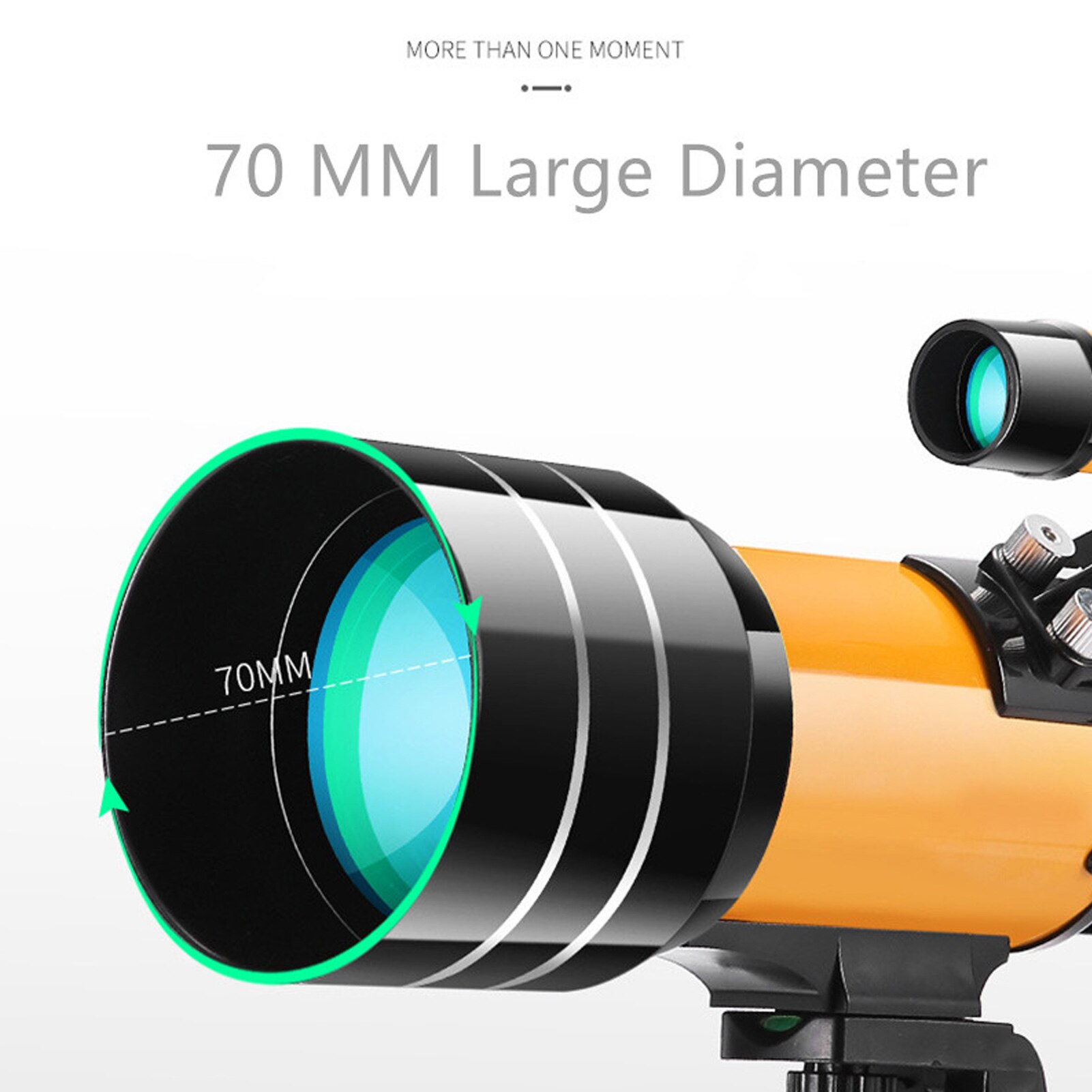 Télescope astronomique monoculaire avec trépied, télescope spatial monoculaire à ouverture de 70mm pour enfants, du nouvel an