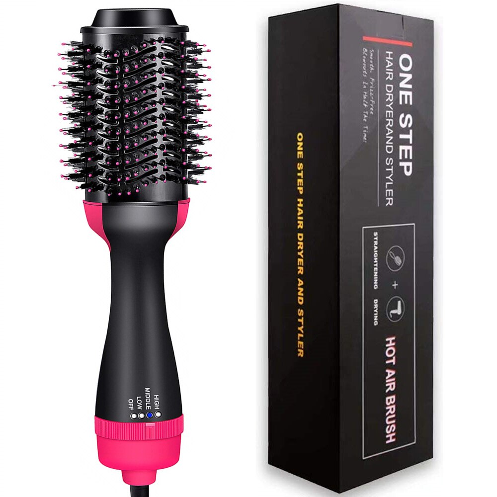 Föhn Borstel Haar Styling Tools Professionele Krultang Föhn Stijltang Haar Krultang Haardroger Air Brush: ons aansluiten / Black