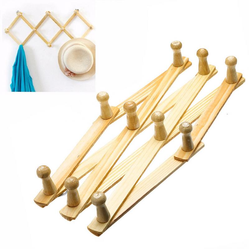 10 Head Wooden Expanding Clothes Hanger Expandable... – Vicedeal