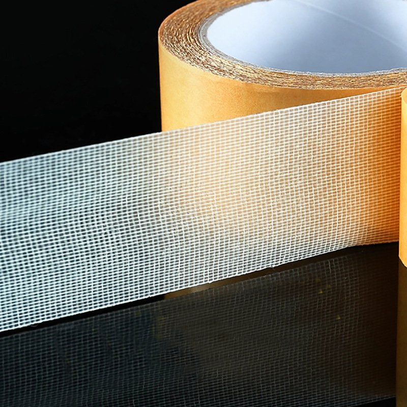 forte fissaggio del nastro biadesivo con base in tessuto, rete traslucida, impermeabile, super senza traccia, adesivo per tappeti ad alta viscosità