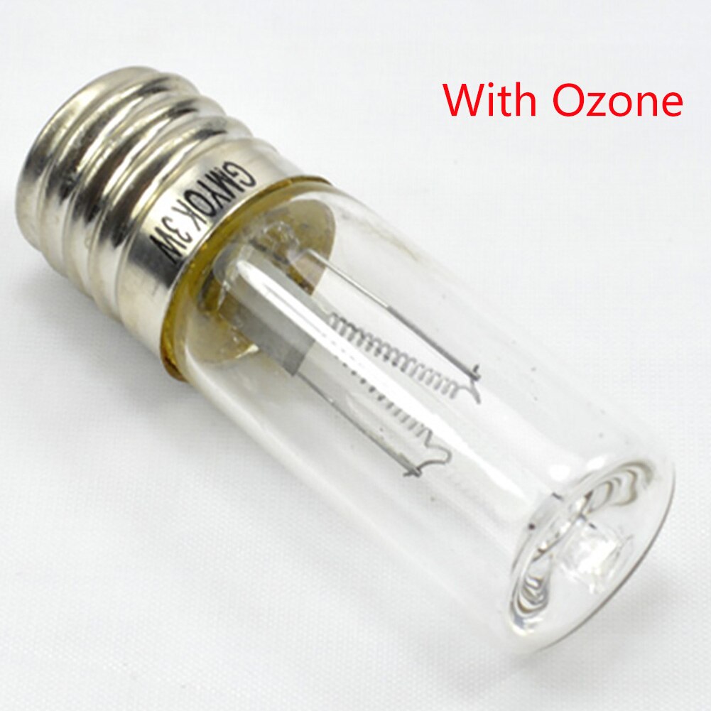 E17 desinfisering uv lyspære ozon kvartsrør ultrafiolett for husholdningsbruk uvc bakteriedrepende lampe sterilisering midd skrue lampe: Med ozon