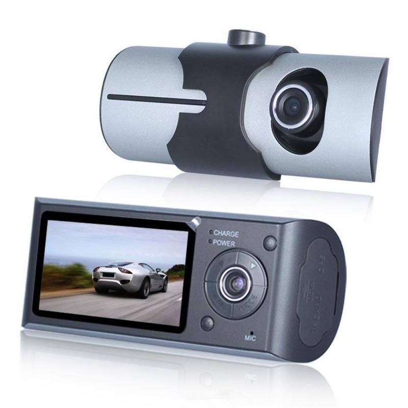 Dual Kamera Auto DVR R300 mit GPS und 3D GSensor 2,7 "TFT LCD X3000