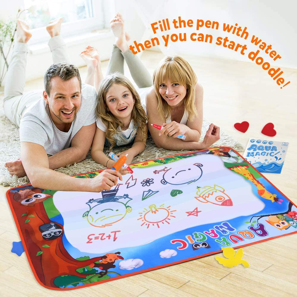 Magic Water Drawing Mat Doodle Mat Doek Met Doodle Pen Schilderij Board Educatief Speelgoed Voor Kinderen