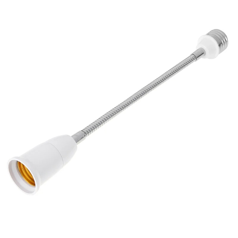 18/28/38cm fleksible  e27 to e27 led-lampefatninger, forlænger til pærefatning, forlænger til lysholder, konverter til belysningsholder, forlænger