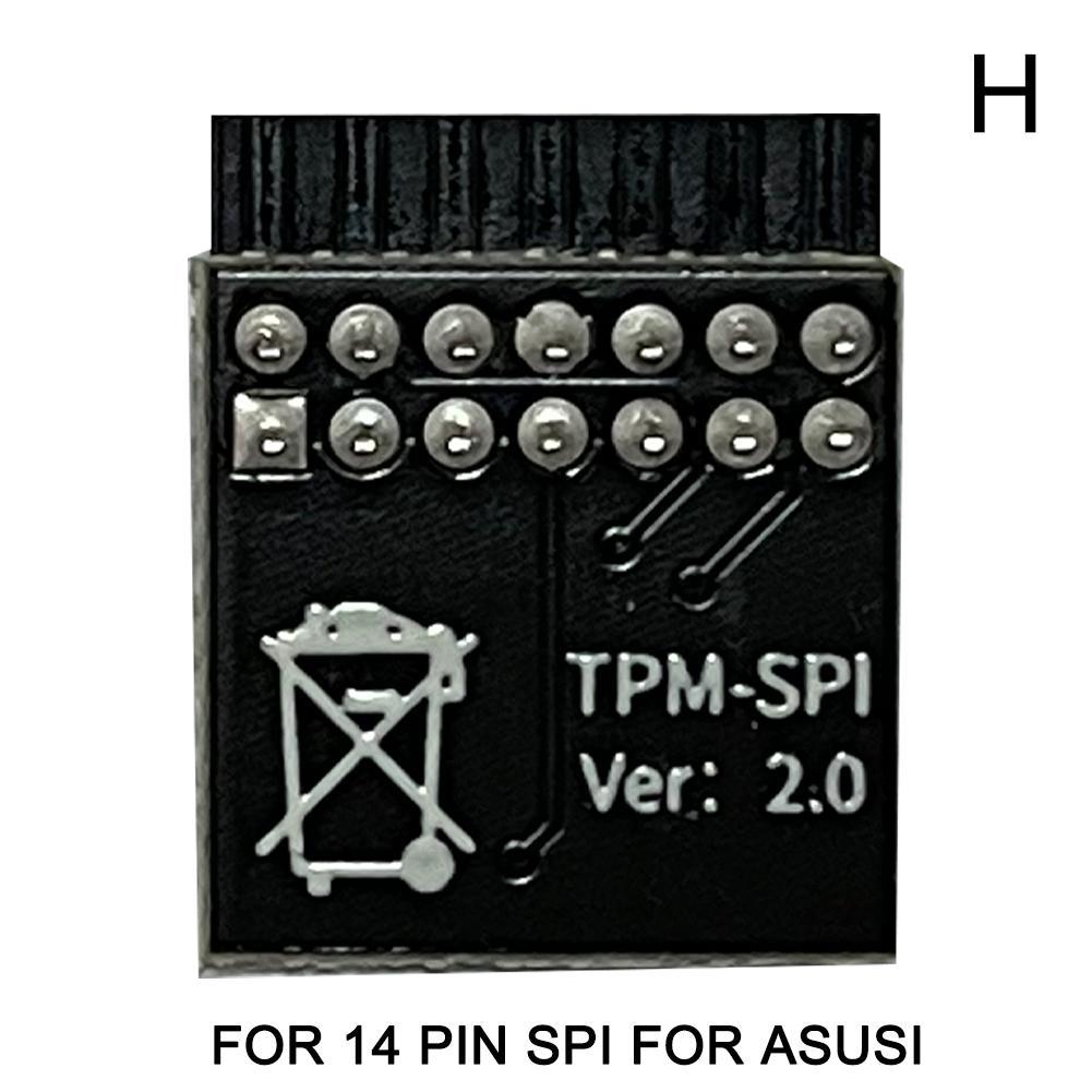 TPM 2.0 Encryption Security Module Remote Card Windows 11 Upgrade TPM2.0 Module 12 To 20pin To Support Multi-brand Motherboards: H