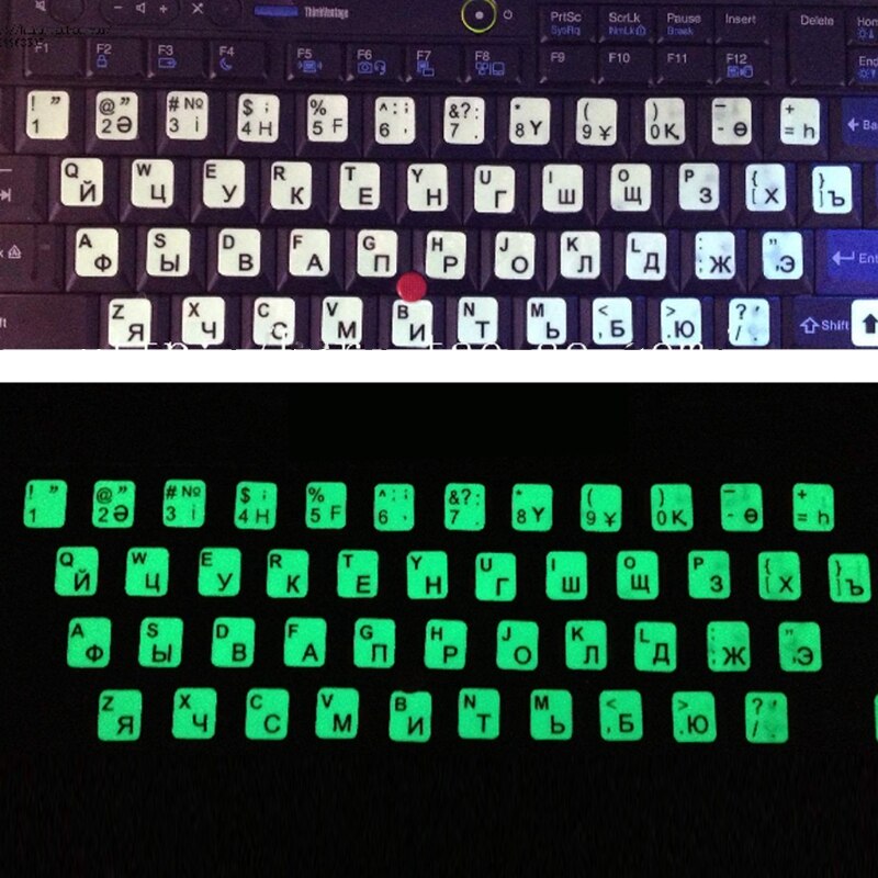 Russische sprache Tastatur Aufkleber Ultrabright Fluoreszenz Leucht Tastatur Aufkleber Laptop Zubehör