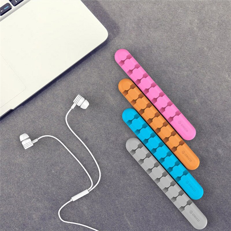 Cable Clips Cord Organizer 7 Holes Flexible For USB Power Cord Wire Car Desk Home Office Mouse Holder Clip Phone Desk Management