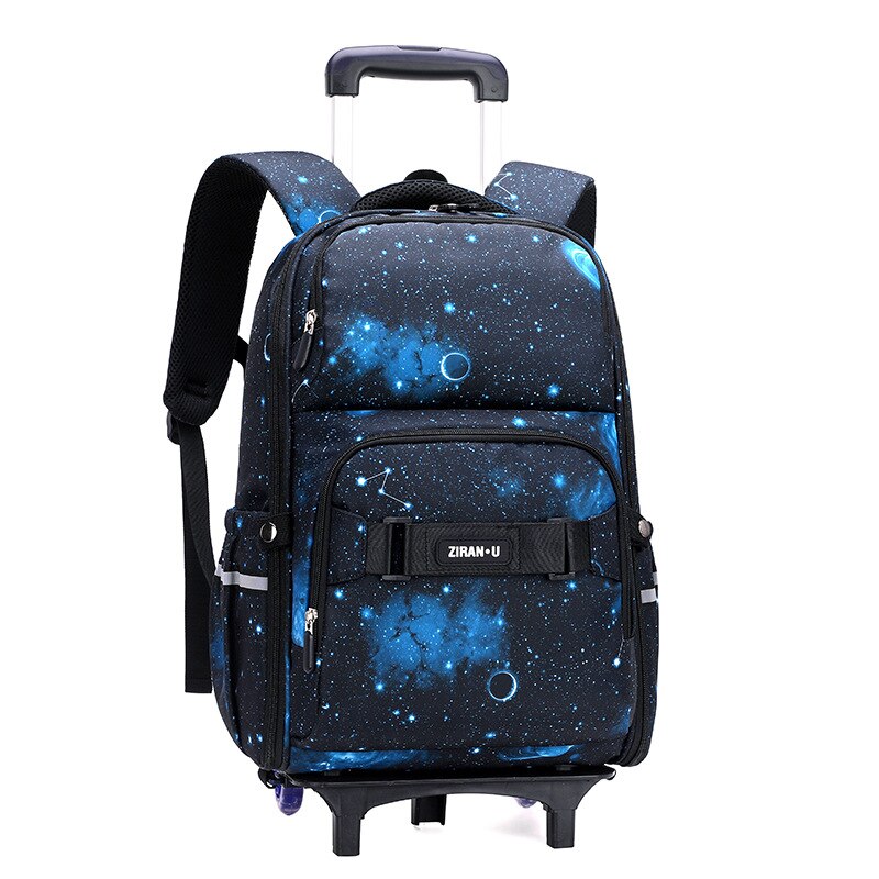 Trolley bagagli borse da scuola per ragazzi ragazze borse da scuola per bambini zaino per bambini Mochilas con zaino per scuola con ruote zaino per bambini: blue2