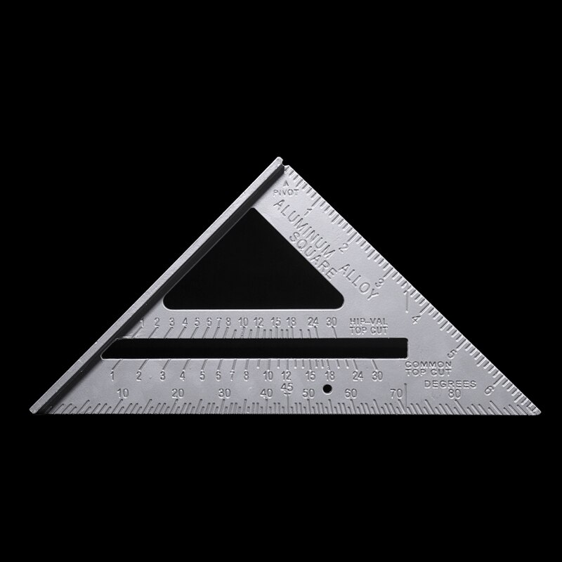 7" Aluminum Rafter Triangle Ruler Angle Protractor Miter Speed Square Measuring Tool For Building Framing Carpenter Tool