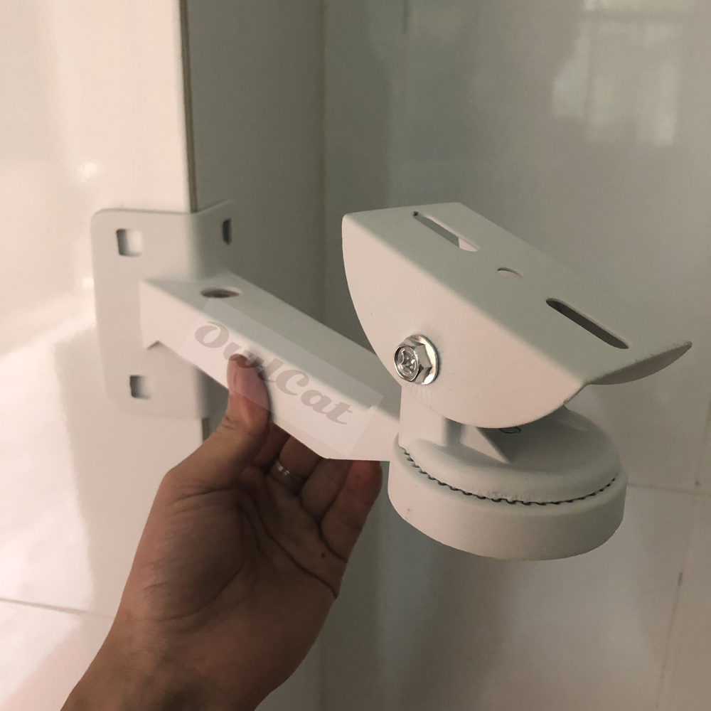 Soporte de cámara CCTV, poste cilíndrico, aro, ángulo recto, esquina de pared exterior, para cámara de vigilancia de seguridad