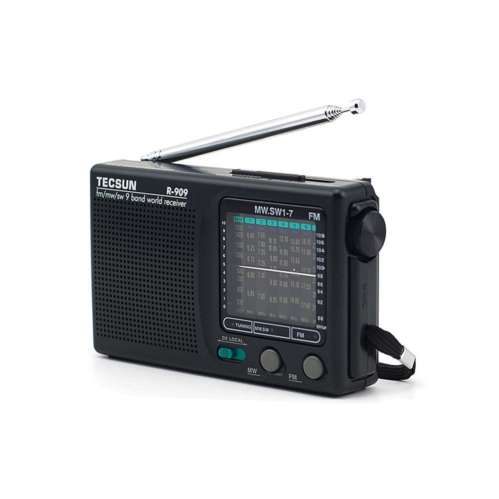 Newly Tecsun R-909 R909 Radio FM / MW / SW 9 Band Word Receiver Radio Stereo tecsun radio radio convenient R909 Portable T1C8